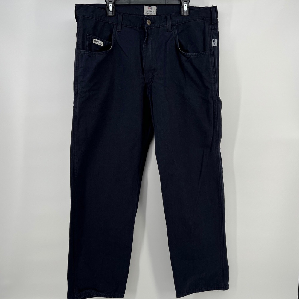 TYNDALE FRMC Arc Rated Flame Resistant Work Pants Navy Blue‎ Mens W38 L30